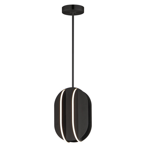 Interval LED Small Ellipse Pendant in Black