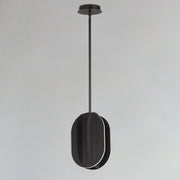 Interval LED Small Ellipse Pendant in Black