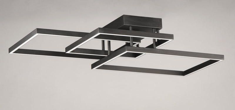 Traverse 36" LED Flush Mount in Black