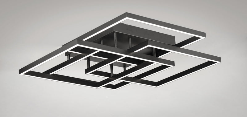 Traverse 31" LED Flush Mount in Black