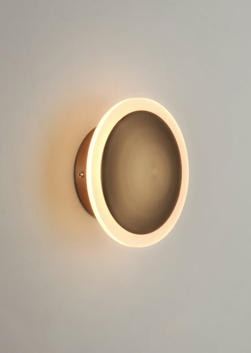 Saucer LED Wall Sconce in Black / Gold