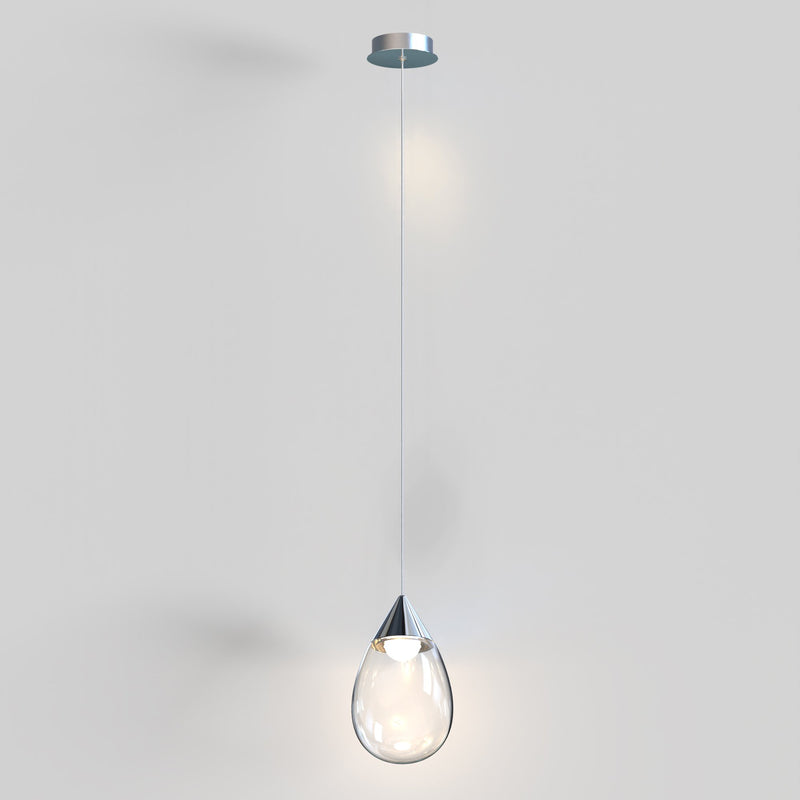 Dewdrop Large LED Pendant in Polished Chrome