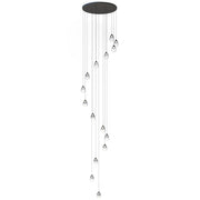 Dewdrop 15-Light LED Pendant in Black