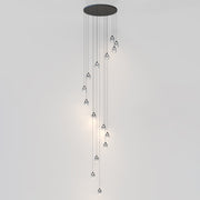 Dewdrop 15-Light LED Pendant in Black
