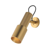 Handler LED Wall Spotlight in Natural Aged Brass