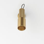 Handler LED Wall Spotlight in Natural Aged Brass