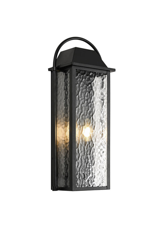 Dew 8" 2-Light Outdoor Wall Lantern in Matte Black