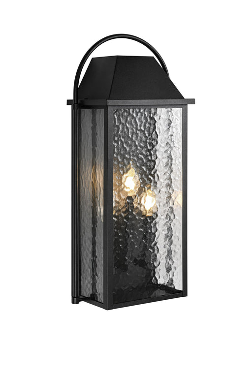 Dew 10" 3-Light Outdoor Wall Lantern in Matte Black