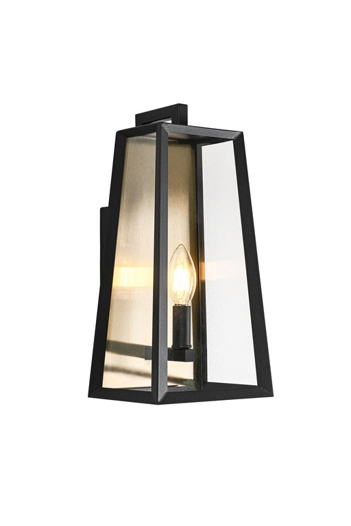 Aviv Outdoor Wall Lantern in Matte Black