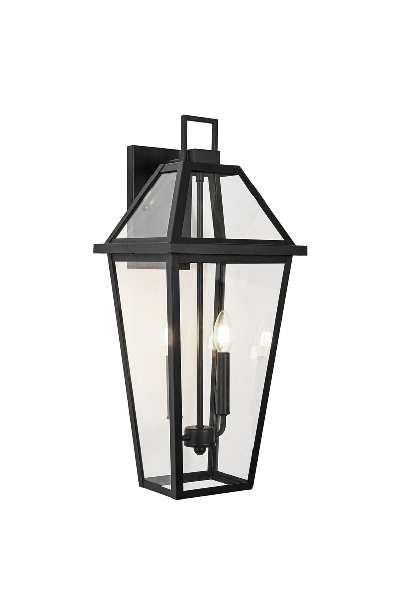 Layla 2-Light Outdoor Wall Lantern in Matte Black