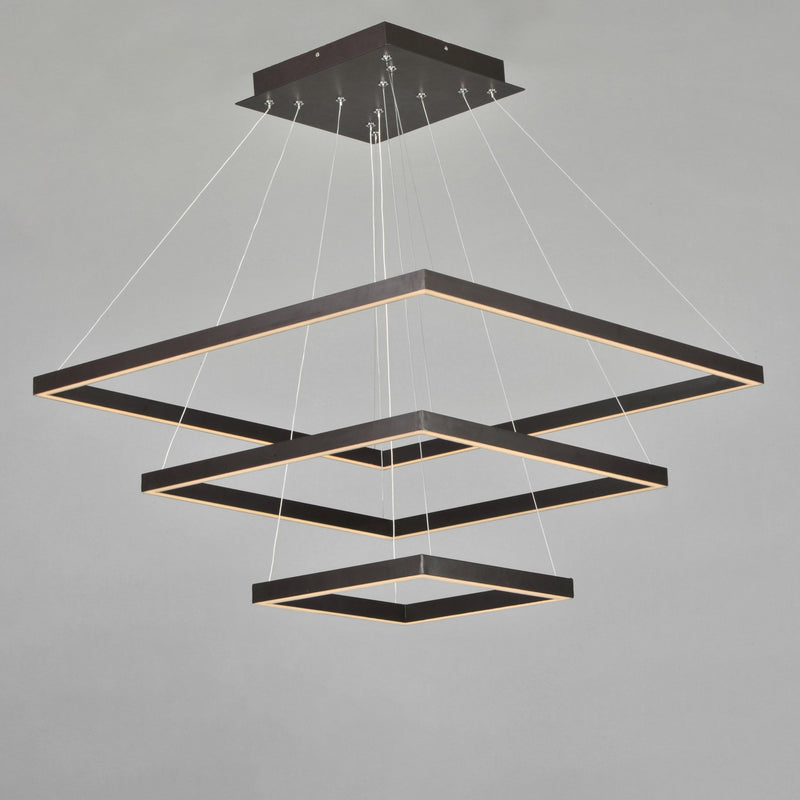 Quad 3-Tier LED Pendant in Bronze