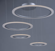 Saturn II 4-Light LED Pendant in Matte Silver