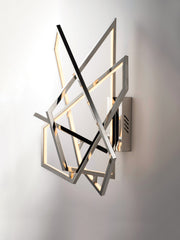 Trapezoid LED Wall Sconce in Polished Chrome