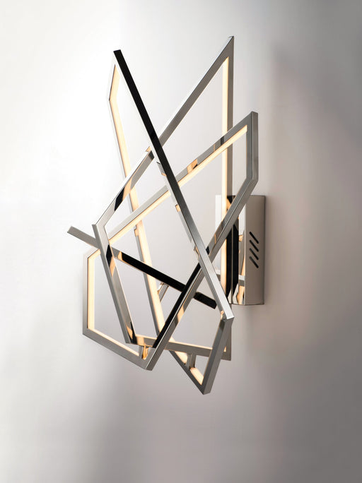 Trapezoid LED Wall Sconce in Polished Chrome