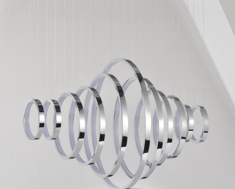 Hoops 11-Light LED Pendant in Polished Chrome
