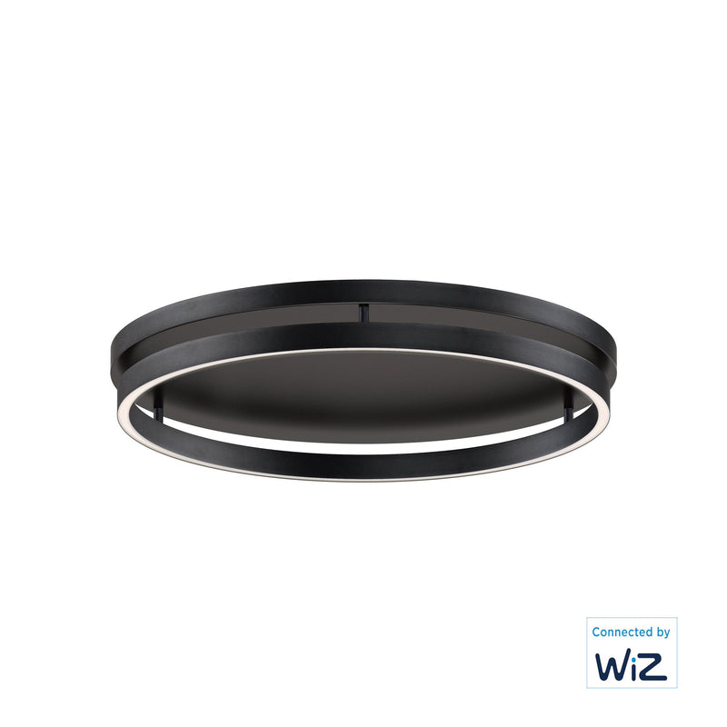 Groove WiZ LED Flush Mount in Black