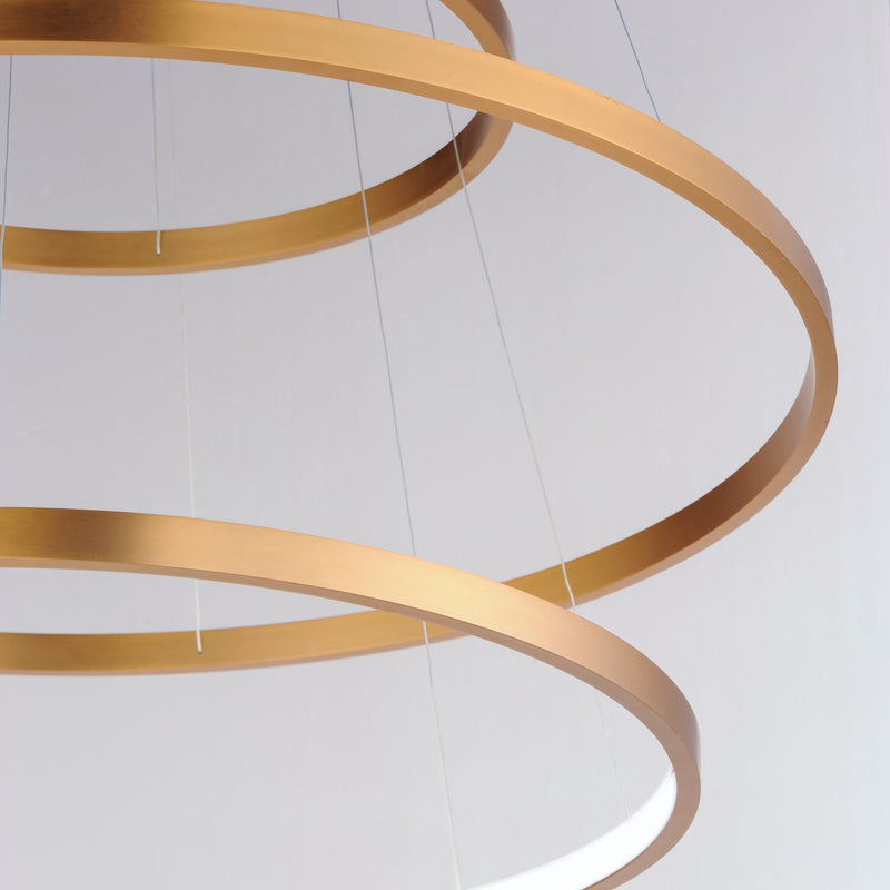 Groove WiZ 4-Tier LED Pendant in Gold