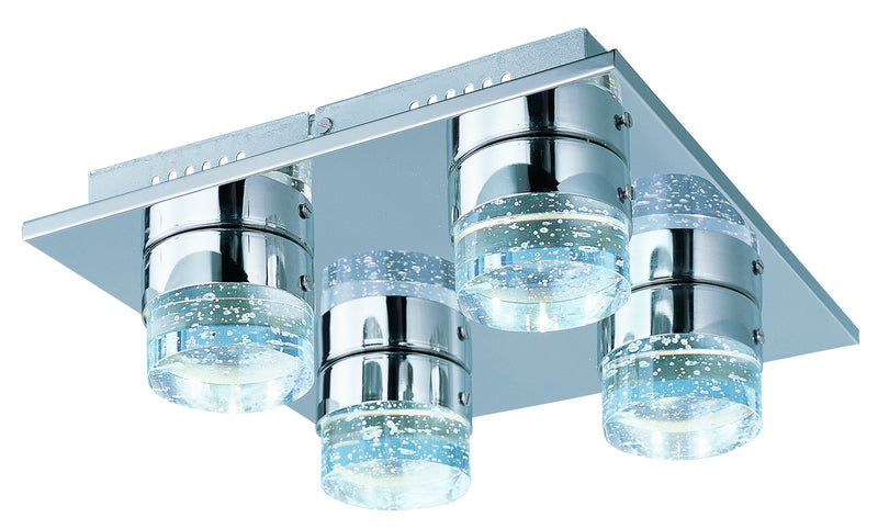 Fizz IV 4-Light LED Flush Mount in Polished Chrome