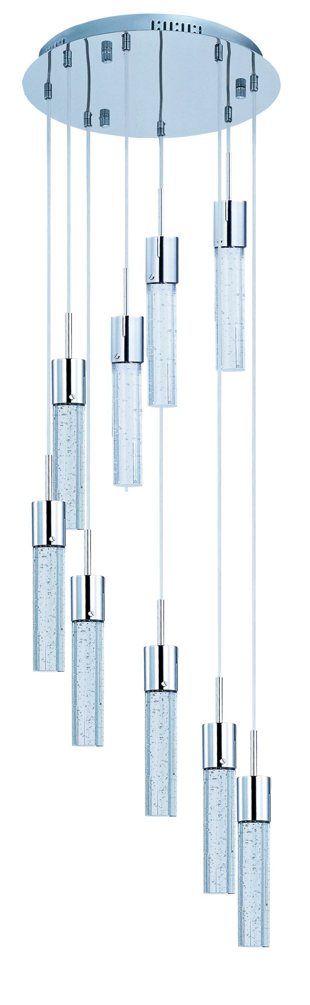 Fizz IV 9-Light LED Pendant in Polished Chrome