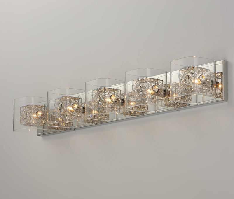 Gem 5-Light Bath Vanity in Polished Chrome