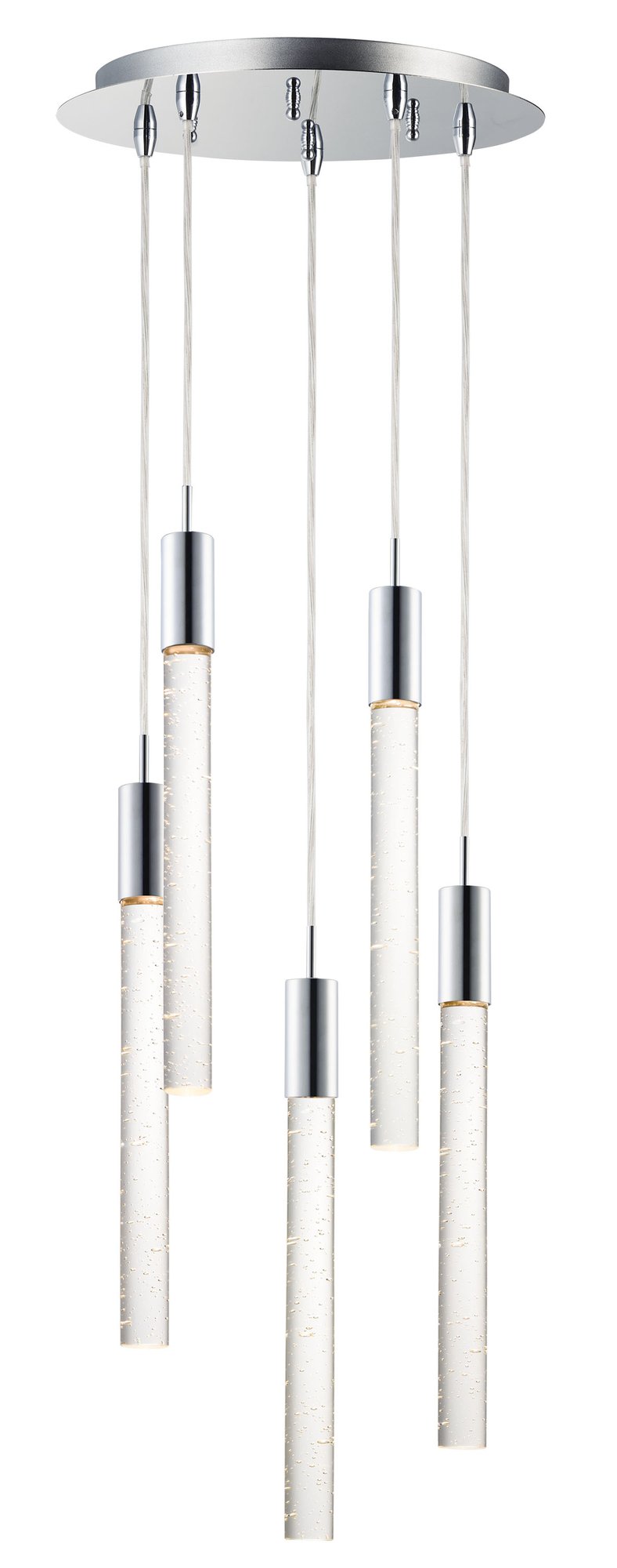 Big Fizz 5-Light LED Pendant in Polished Chrome