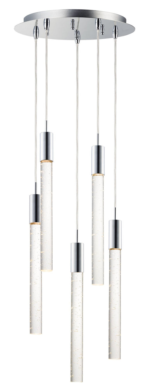 Big Fizz 5-Light LED Pendant in Polished Chrome