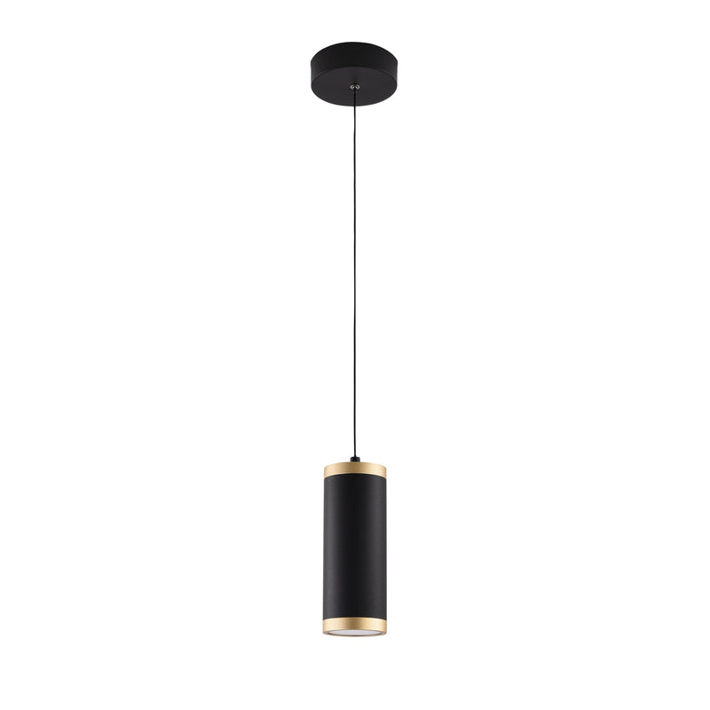 Cuff 1-Light Pendant in Black / Gold