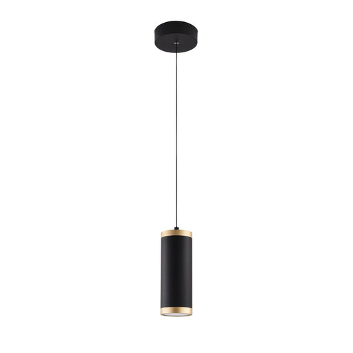 Cuff 1-Light Pendant in Black / Gold