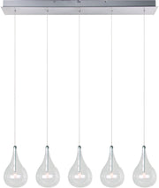 Larmes 5-Light Pendant in Polished Chrome