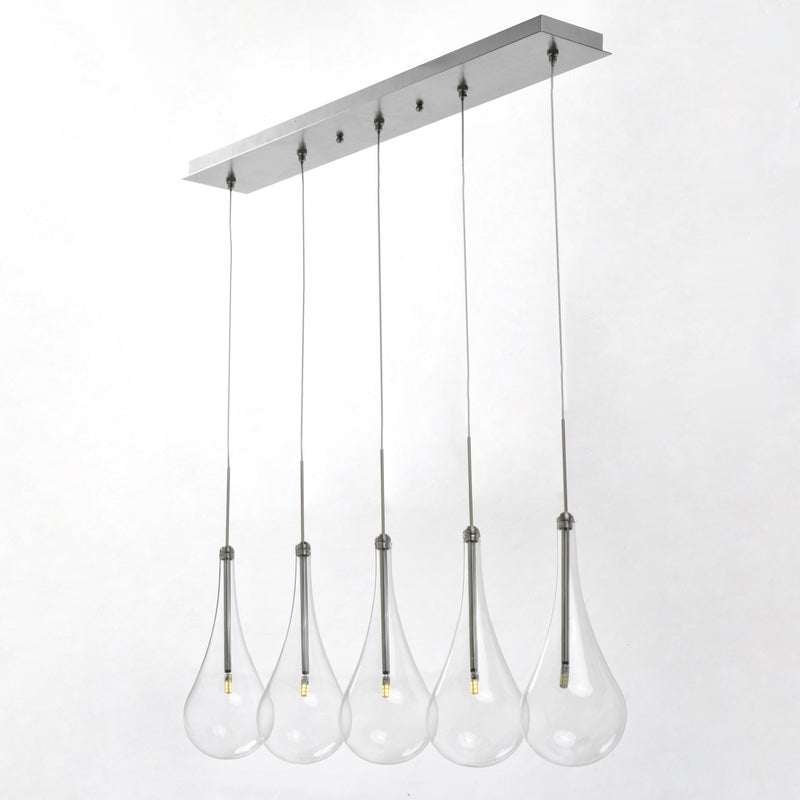 Larmes 5-Light LED Pendant in Polished Chrome