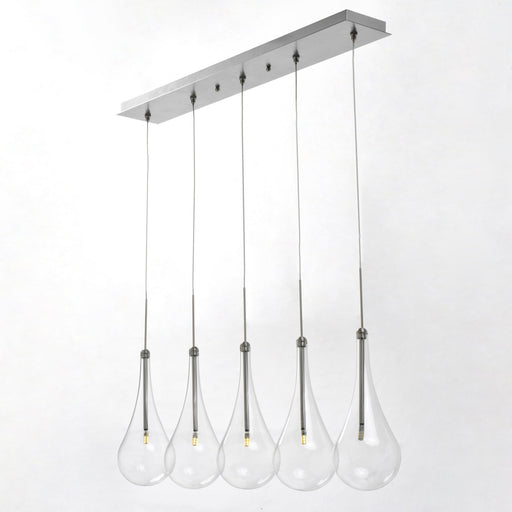 Larmes 5-Light LED Pendant in Polished Chrome