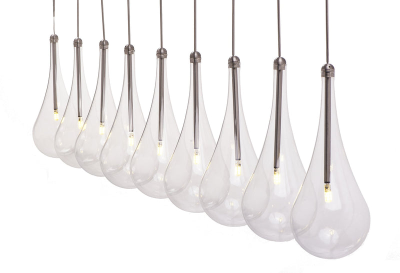 Larmes 9-Light LED Pendant in Polished Chrome