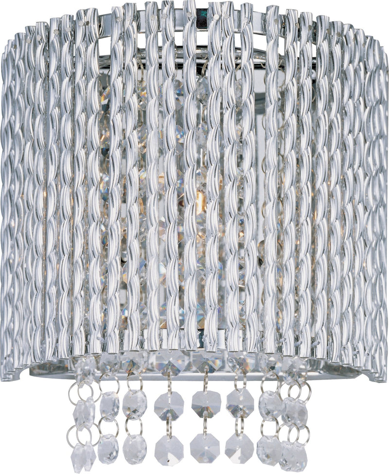 Spiral 1-Light Wall Sconce in Polished Chrome