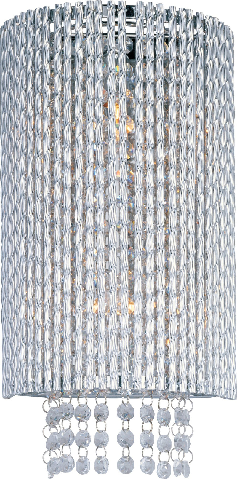 Spiral 2-Light Wall Sconce in Polished Chrome
