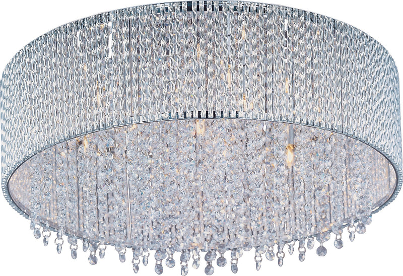 Spiral 7-Light Flush Mount in Polished Chrome