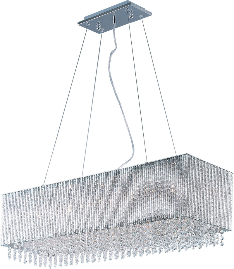 Spiral 9-Light Pendant in Polished Chrome