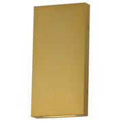 Brik 14" LED Outdoor Wall Sconce in Natural Aged Brass