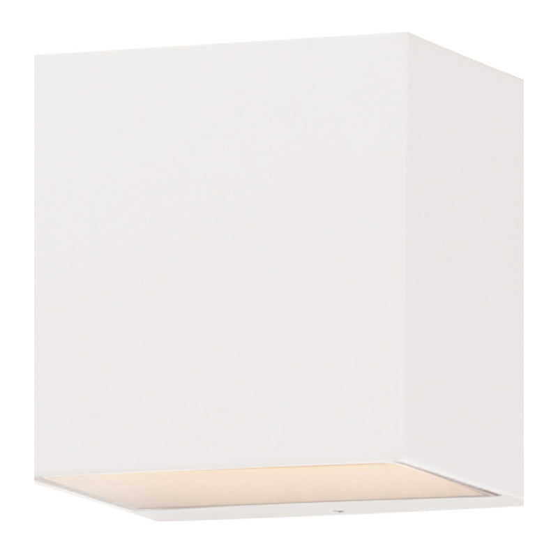 Blok 6.25" LED Outdoor Wall Sconce in White