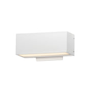 Blok 9" LED Outdoor Wall Sconce in White