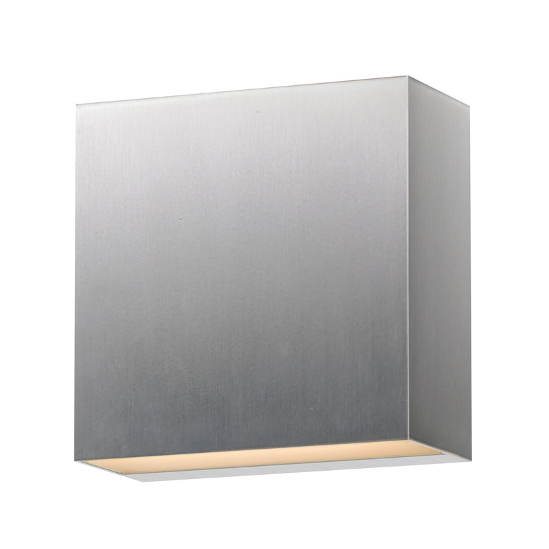 Cubed 5.5" LED Outdoor Wall Sconce in Satin Aluminum