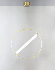 Flare 17.75" LED Pendant in Black / Soft Gold