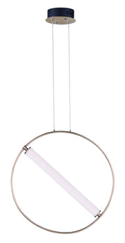 Flare 23.75" LED Pendant in Black / Soft Gold