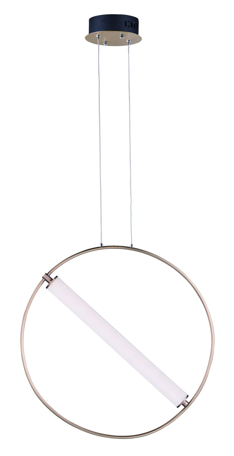 Flare 23.75" LED Pendant in Black / Soft Gold