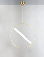 Flare 23.75" LED Pendant in Black / Soft Gold