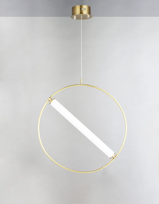 Flare 23.75" LED Pendant in Black / Soft Gold
