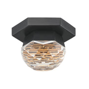 Allumettes 1-Light LED Flush Mount in Black