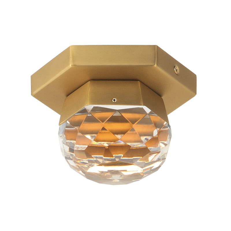 Allumettes 1-Light LED Flush Mount in Gold