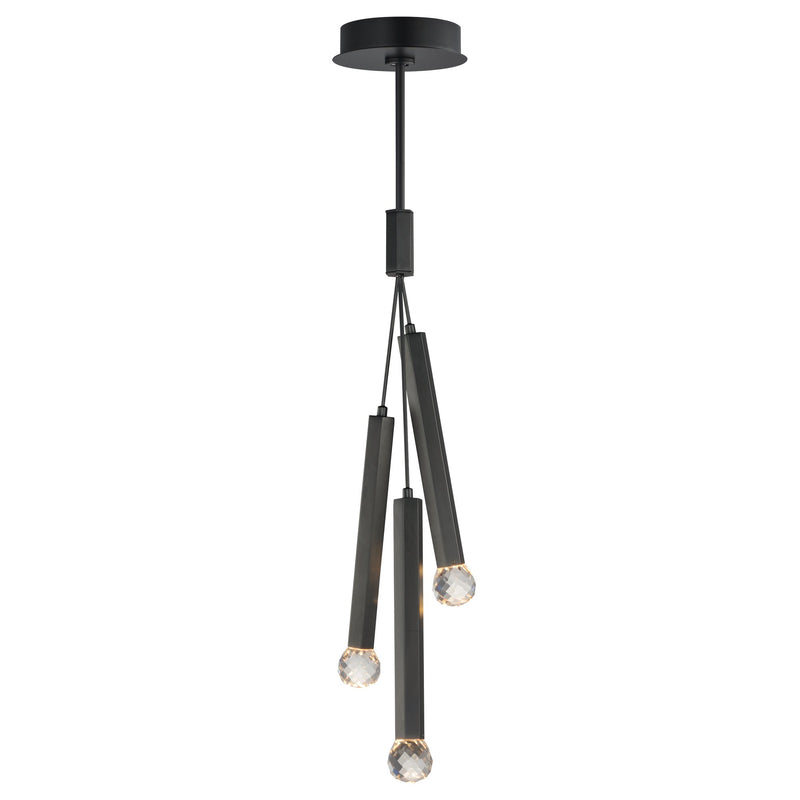 Allumettes 3-Light LED Pendant in Black