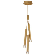 Allumettes 3-Light LED Pendant in Gold