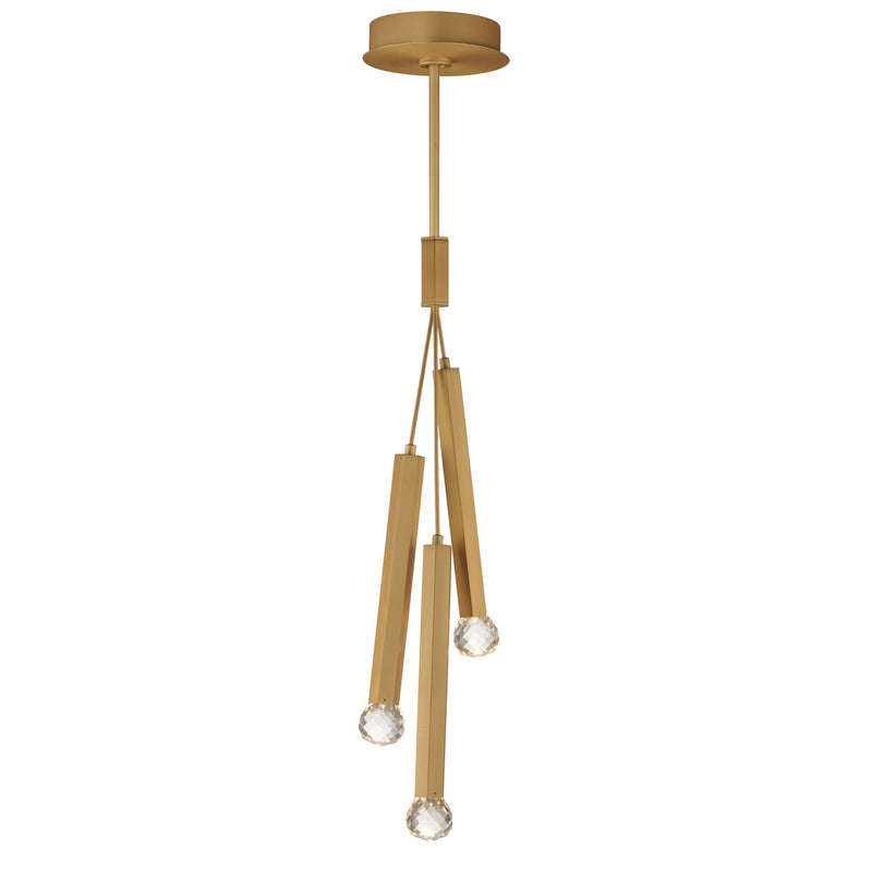 Allumettes 3-Light LED Pendant in Gold